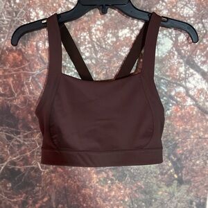 Elegant Dark Brown Sports Bra